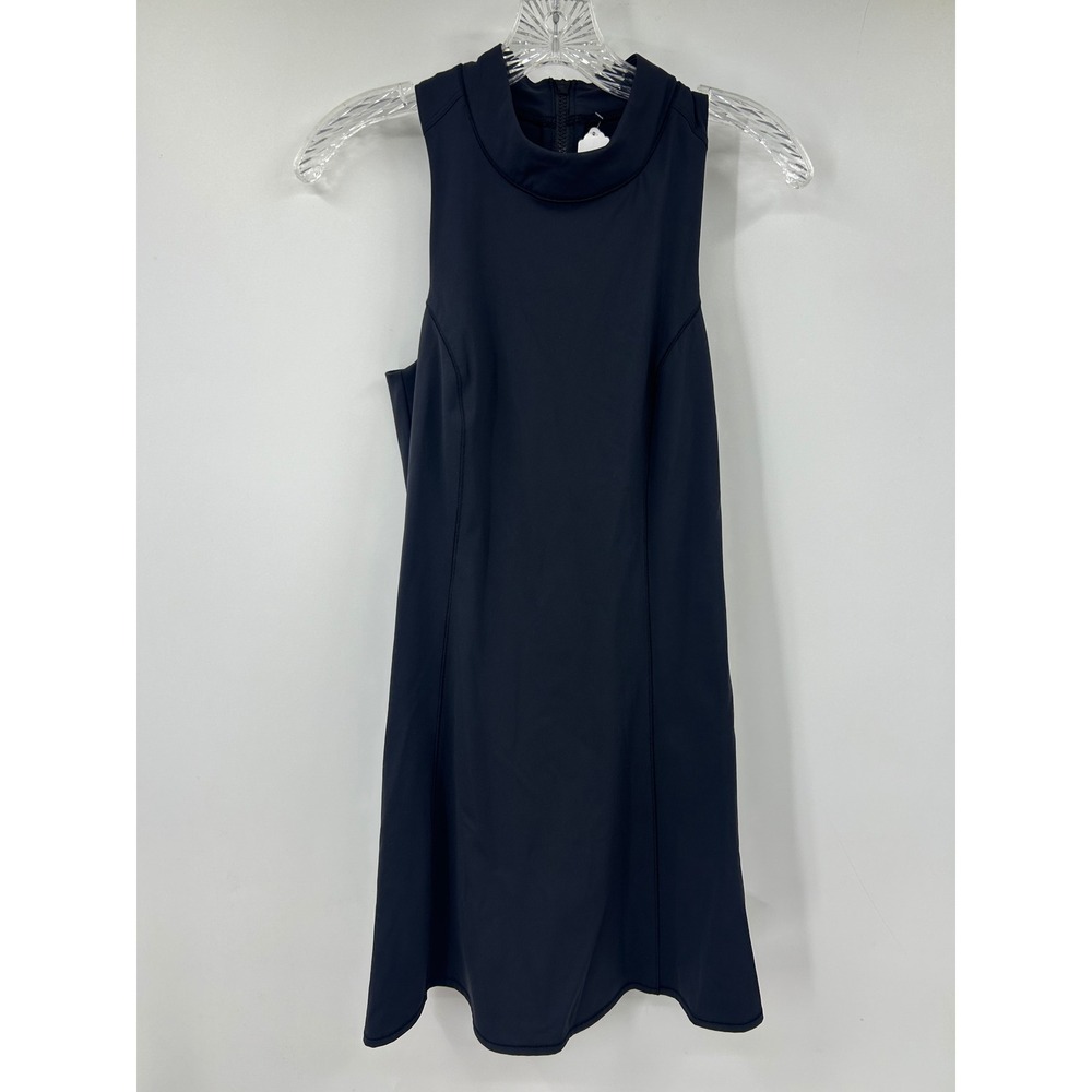 Outdoor Voices Exercise Dress Navy Blue Mock Neck Racerback Mini Dress Small